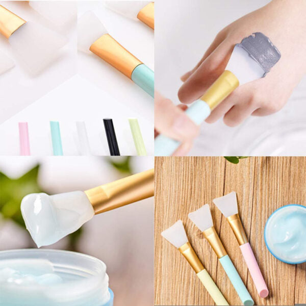 Pack of 5 Soft Silicone Mask Brushes Foundation Tashm store