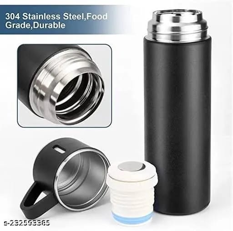 Stainless Steel Thermal Bottle with 3 Cups 500 ML Vacuum Insulated Bottle Tashm Store Tashm store