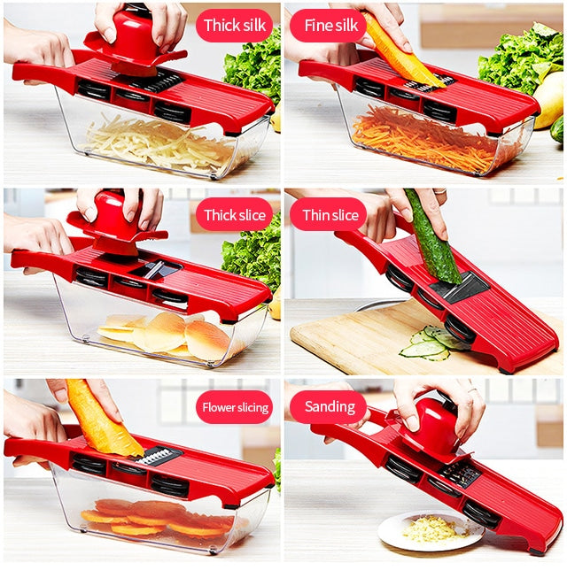 10 in 1 Mandoline Vegetable Slicer Cutter with Box “One Tool, Ten Functions – Slice Smarter, Cook Faster!” Tashm store