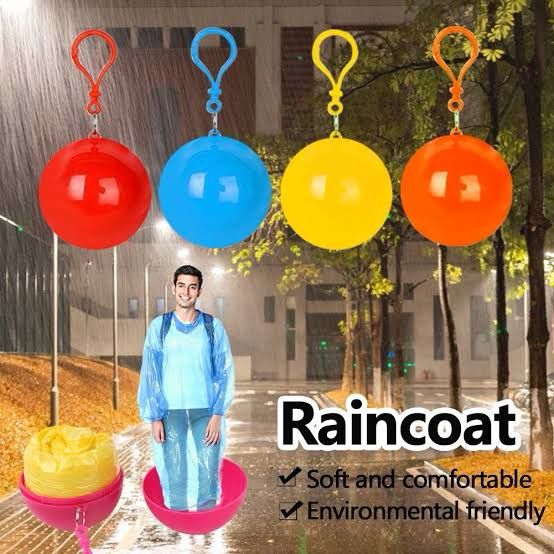 Disposable Raincoat with Plastic Ball Case | Portable Emergency Rain Poncho – Tashm Store Tashm store