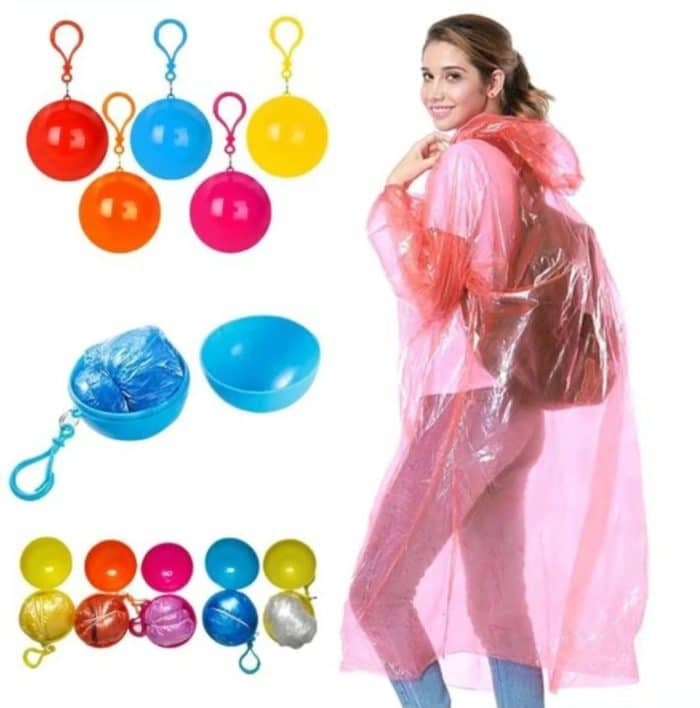 Disposable Raincoat with Plastic Ball Case | Portable Emergency Rain Poncho – Tashm Store Tashm store