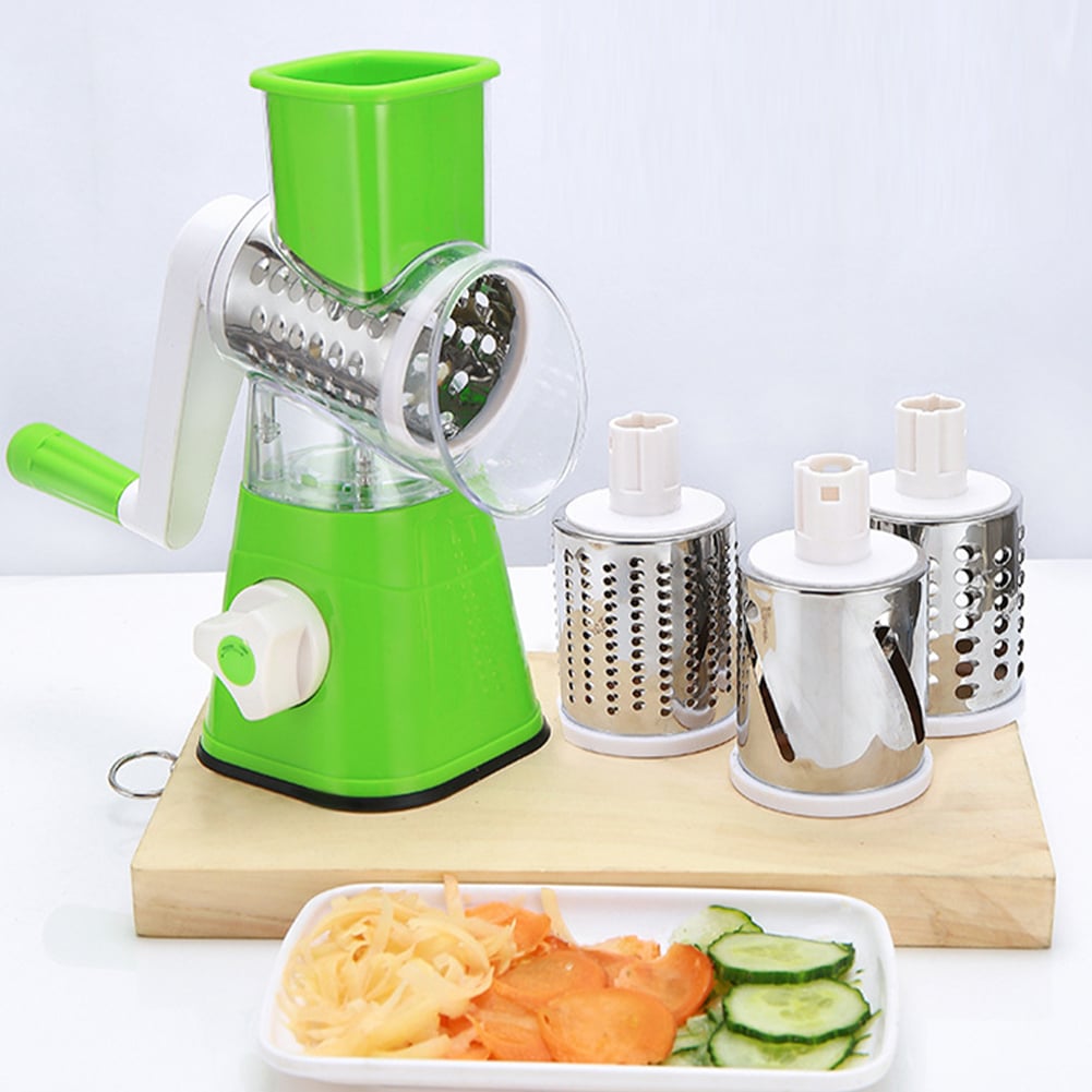 3 in 1 manual vegetable slicer drum cutter with 3 blade | tashm store Tashm Store