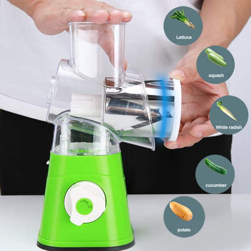 3 in 1 manual vegetable slicer drum cutter with 3 blade | tashm store Tashm Store