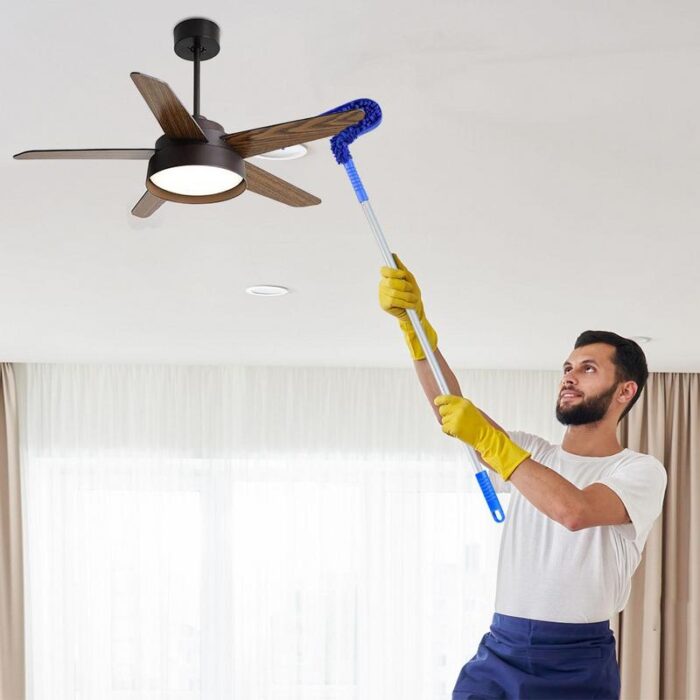 Flexible Micro Fiber Duster With Telescopic Stainless Steel Handle for Fan Cleaning 1873 Tashm Store